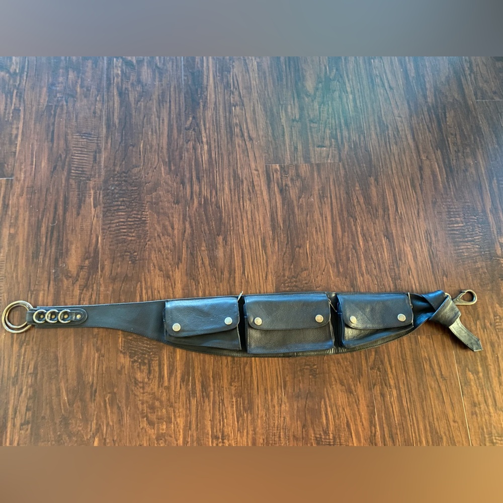 Black Leather Utility Belt